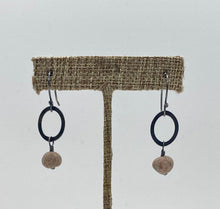 Load image into Gallery viewer, Flattened Circle Rock Earrings