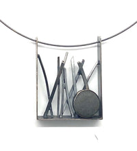 Load image into Gallery viewer, Tall grass and rock pendant