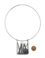Load image into Gallery viewer, Tall grass and rock pendant