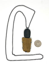 Load image into Gallery viewer, Rock and driftwood necklace