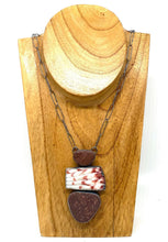 Load image into Gallery viewer, Red rock and shell necklace