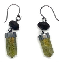 Load image into Gallery viewer, Rock and Lichen Hexagon Earrings