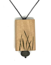 Load image into Gallery viewer, Carved Wood and Rock Necklace