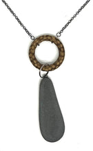 Load image into Gallery viewer, Rock and Wood Bezel Set Necklace