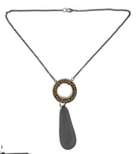 Load image into Gallery viewer, Rock and Wood Bezel Set Necklace