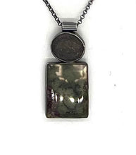 Load image into Gallery viewer, Rock and Moss Agate Bezel Set Necklace