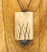 Load image into Gallery viewer, Carved Wood and Rock Necklace