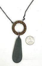 Load image into Gallery viewer, Rock and Wood Bezel Set Necklace