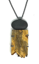 Load image into Gallery viewer, Rock and Buckeye Wood necklace