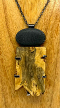 Load image into Gallery viewer, Rock and Buckeye Wood necklace