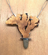 Load image into Gallery viewer, Rock and wood necklace