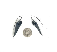 Load image into Gallery viewer, Rock Triangle Leaf Vein Earrings