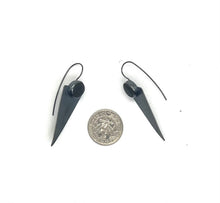 Load image into Gallery viewer, Rock Triangle Leaf Vein Earrings
