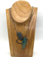 Load image into Gallery viewer, 2 Leaf Rock and Gary Green Jasper Necklace