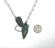 Load image into Gallery viewer, 2 Leaf Rock and Gary Green Jasper Necklace