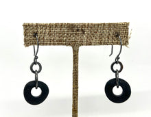 Load image into Gallery viewer, Rock Earrings with Silver Ring.
