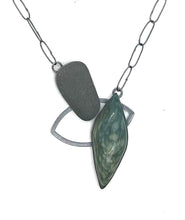 Load image into Gallery viewer, 2 Leaf Rock and Gary Green Jasper Necklace