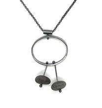 Load image into Gallery viewer, Oval with 2 Rocks Necklace