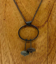 Load image into Gallery viewer, Oval with 2 Rocks Necklace