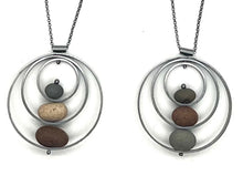Load image into Gallery viewer, Triple Circle Rock Necklace
