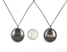 Load image into Gallery viewer, Stack of Rocks in Silver Circle