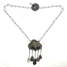 Load image into Gallery viewer, Lichen Resin Cloud and Rock Necklace