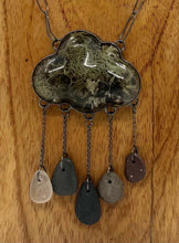 Load image into Gallery viewer, Lichen Resin Cloud and Rock Necklace