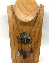 Load image into Gallery viewer, Lichen Resin Cloud and Rock Necklace
