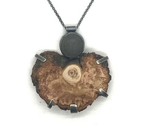 Load image into Gallery viewer, Rock and Burl Wood necklace