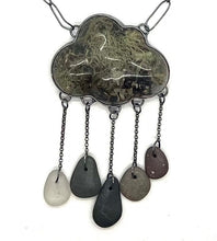 Load image into Gallery viewer, Lichen Resin Cloud and Rock Necklace