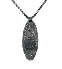 Load image into Gallery viewer, Silver Dust Prong Set Rock Necklace