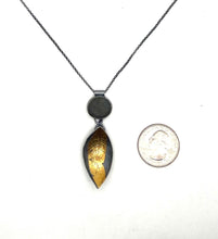 Load image into Gallery viewer, Rock and Gold Leaf Necklace