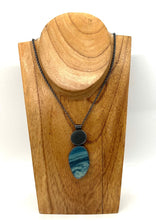 Load image into Gallery viewer, Rock and Leland Blue/Pioneer Glass Necklace