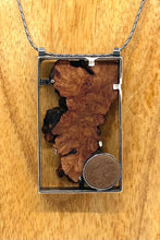 Load image into Gallery viewer, Wood Slice and Rock Pendant
