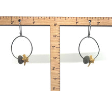 Load image into Gallery viewer, Rock and Bone Hoop Earrings