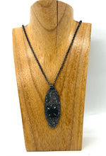 Load image into Gallery viewer, Silver Dust Prong Set Rock Necklace