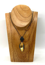 Load image into Gallery viewer, Rock and Gold Leaf Necklace