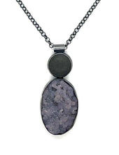 Load image into Gallery viewer, Rock and Grape Agate Bezel Set Necklace