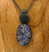 Load image into Gallery viewer, Rock and Grape Agate Bezel Set Necklace