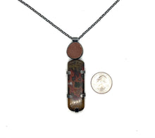 Load image into Gallery viewer, Rock and Morrocan Seam Agate necklace