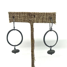 Load image into Gallery viewer, Flattened Layered Ovals Rock Earrings