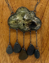 Load image into Gallery viewer, Lichen Resin Cloud and Rock Necklace
