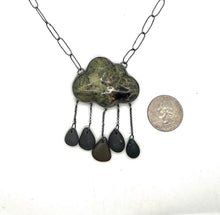 Load image into Gallery viewer, Lichen Resin Cloud and Rock Necklace