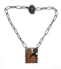 Load image into Gallery viewer, Wood Slice and Rock Pendant