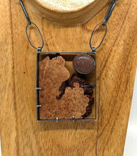 Load image into Gallery viewer, Wood Slice and Rock Pendant