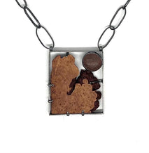 Load image into Gallery viewer, Wood Slice and Rock Pendant