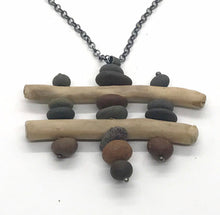 Load image into Gallery viewer, Driftwood and Rock Sculpture Necklace