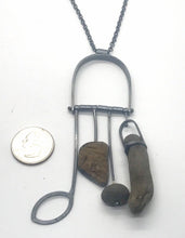 Load image into Gallery viewer, Rock and Driftwood Charm Necklace