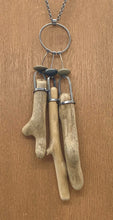 Load image into Gallery viewer, Three Stick Driftwood and Rock Necklace