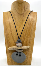 Load image into Gallery viewer, Rock and Driftwood Leather Necklace